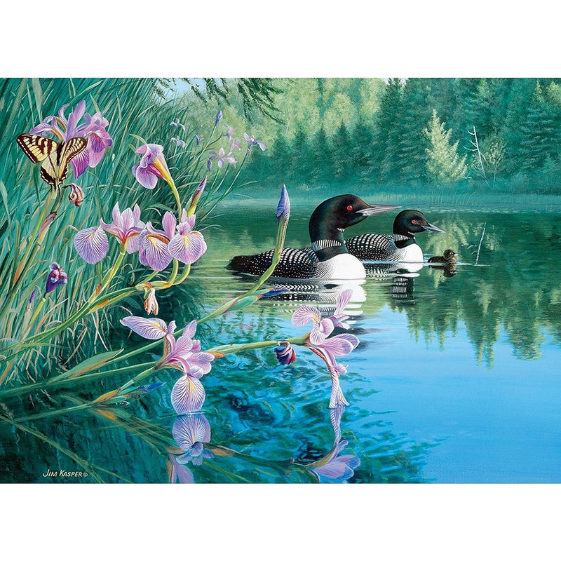 Cobble Hill - Iris Cove Loons (500-Piece Puzzle) - Limolin 