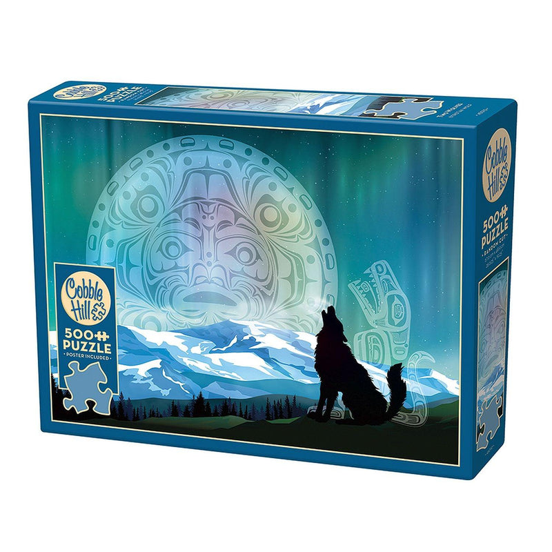 Cobble Hill - Two Wolves (500-Piece Puzzle) - Limolin 