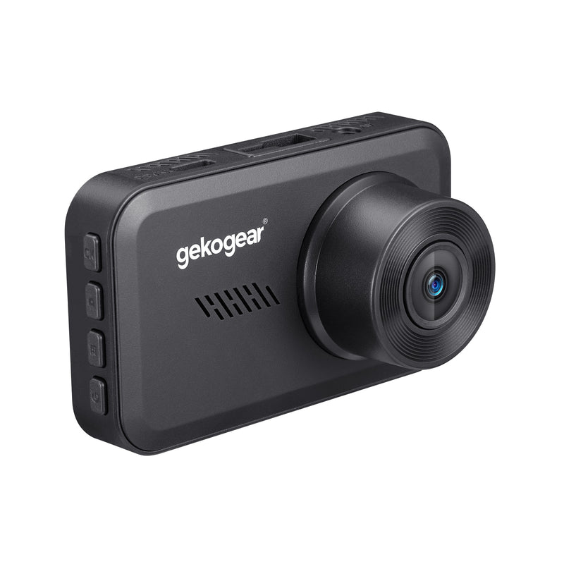 GekoGear – Dashcam - Orbit D111 1080p HD, grand angle 140 degrés, capteur G, carte MicroSD 32 Go incluse (supporte jusqu'à 64 Go) - Noir