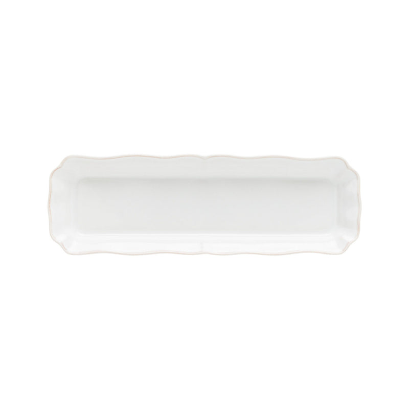 Costa Nova Alentejo white large rectangular tray, main view