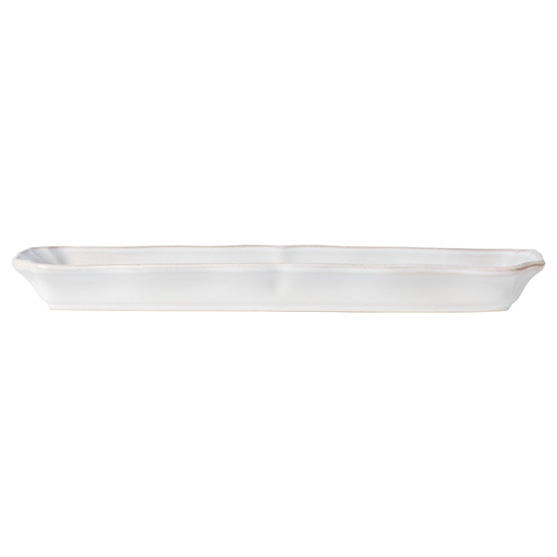 Costa Nova Alentejo white large rectangular tray, alternate view
