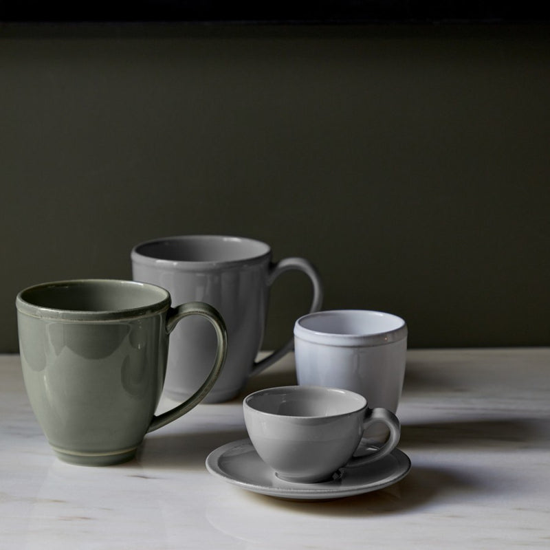 Costa Nova - Friso White Coffee Cup & Saucer 0.09L - Limolin 