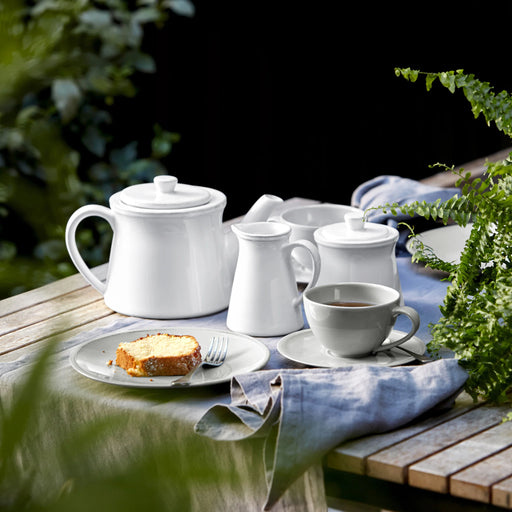 Costa Nova - Friso White Tea Cup & Saucer 0.26L - Limolin 