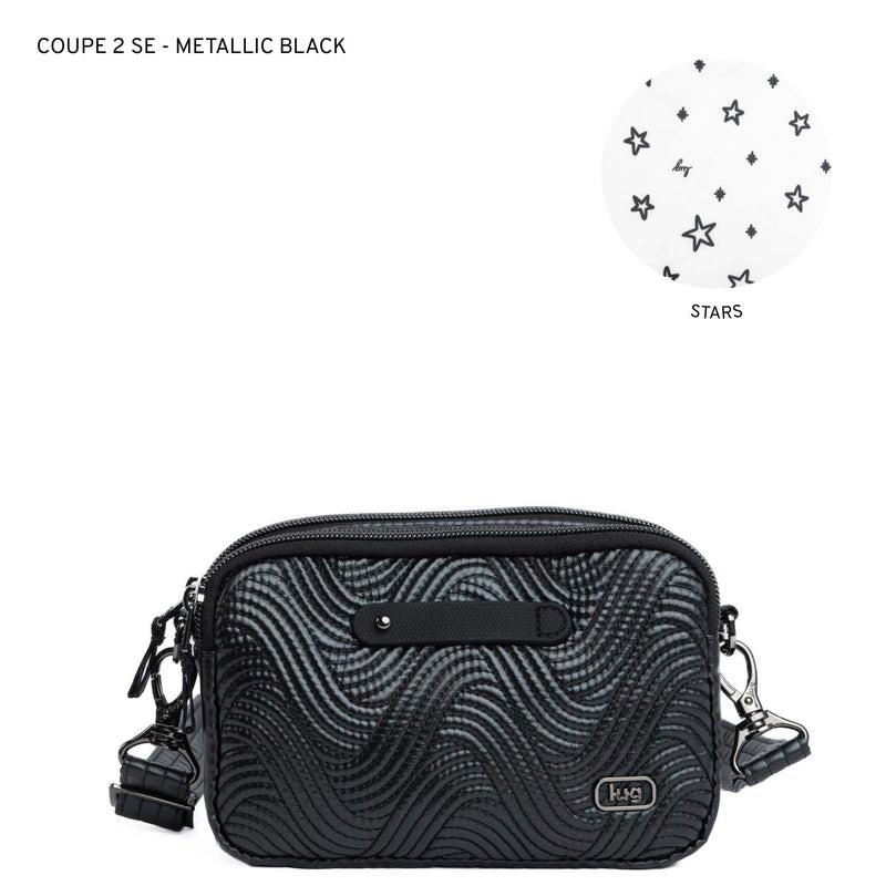 LUG - Coupe SE 2 Convertible Crossbody Bag - METALLIC BLACK - colour view