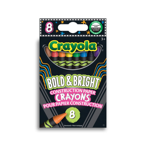 Crayola - Bold & Bright Construction Paper Crayons, 8 Count - Limolin 