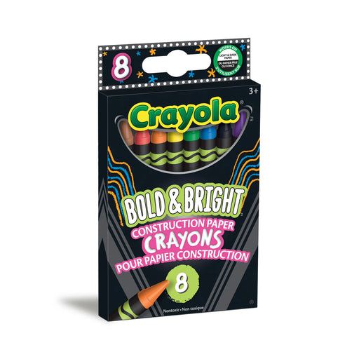 Crayola - Bold & Bright Construction Paper Crayons, 8 Count - Limolin 
