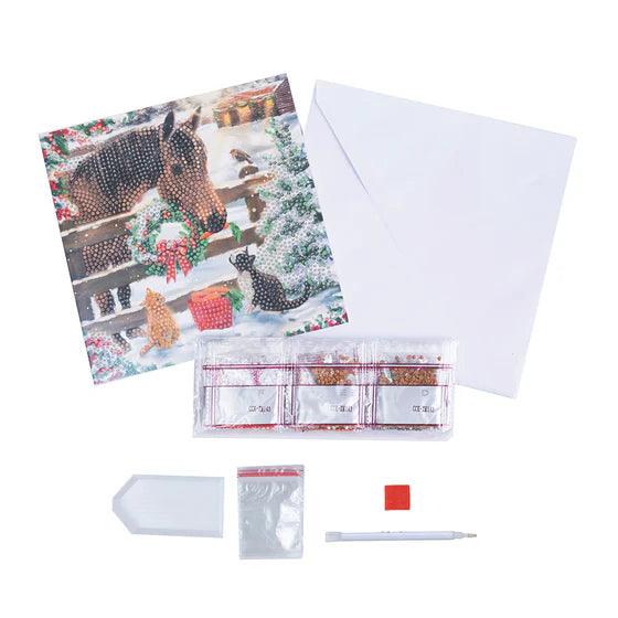 Crystal Art - CA Card Kit: Christmas Friendship - Limolin 