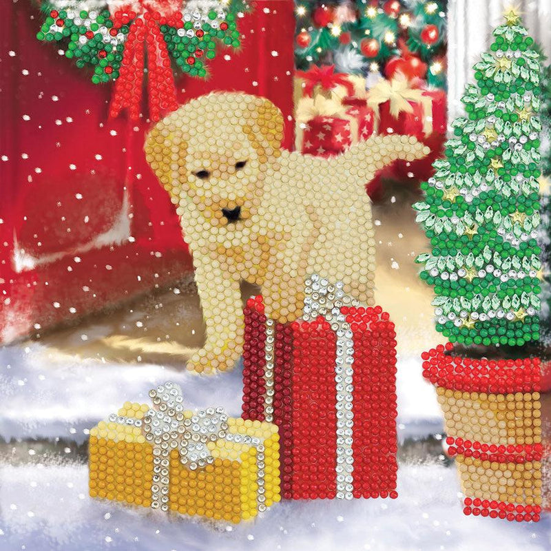 Crystal Art - CA Card Kit: Labrador Pup - Limolin 