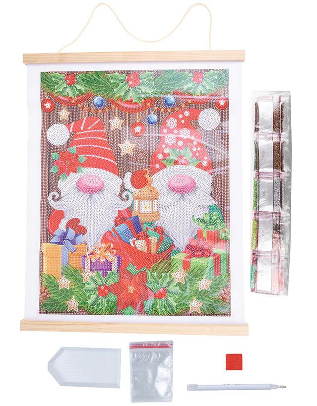 Crystal Art - CA Scroll Kit: Christmas Gnomes - Limolin 
