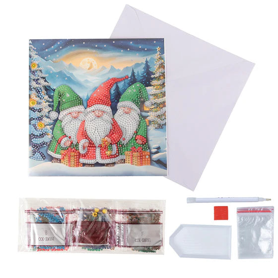 Crystal Art - Card Kit: Arctic Friends - Limolin 