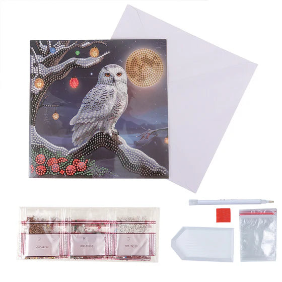 Crystal Art - Card Kit: Frosted Moon - Limolin 