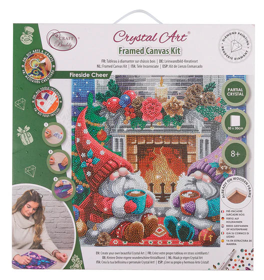 Crystal Art - Mounted Kit (Med): Fireside Cheer - Limolin 