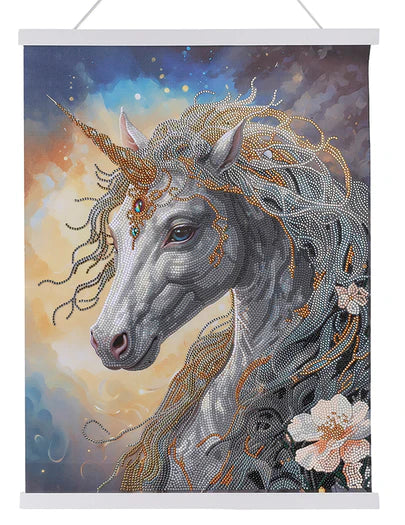 Crystal Art - Scroll Kit: Cosmic Unicorn - Limolin 