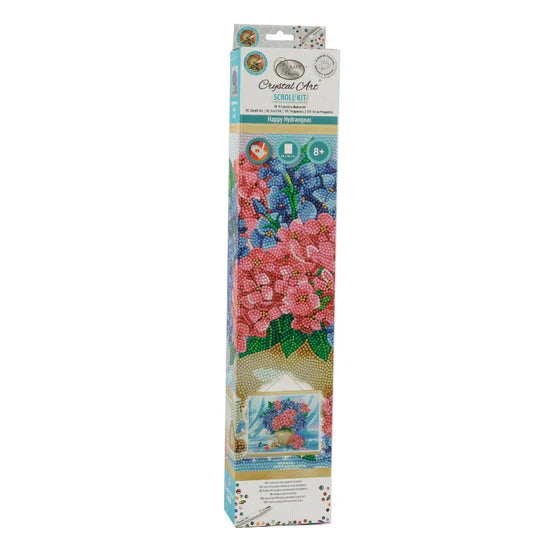 Crystal Art - Scroll Kit: Happy Hydrangeas - Limolin 