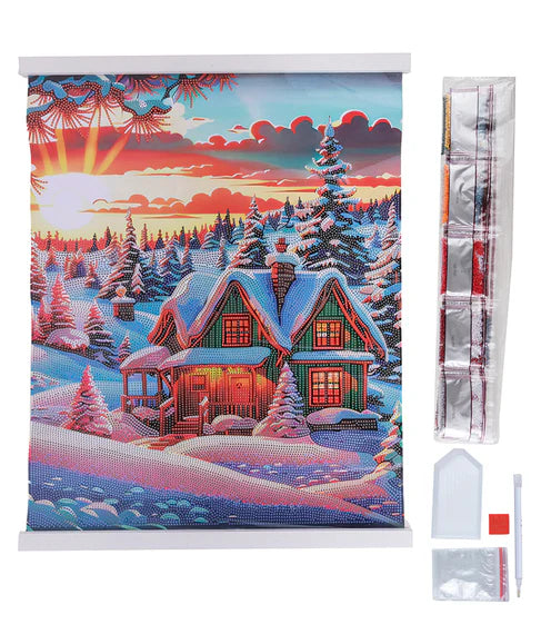 Crystal Art - Scroll Kit: Winter Sunset - Limolin 