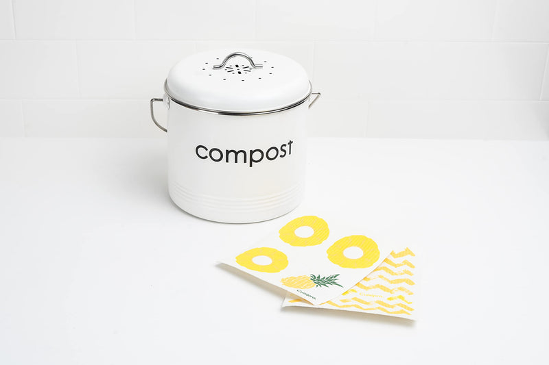 Cuisipro - All Purpose Eco-Cloth, SM 20x17cm Yellow ZigZag/Pineapple 2pk - Limolin 