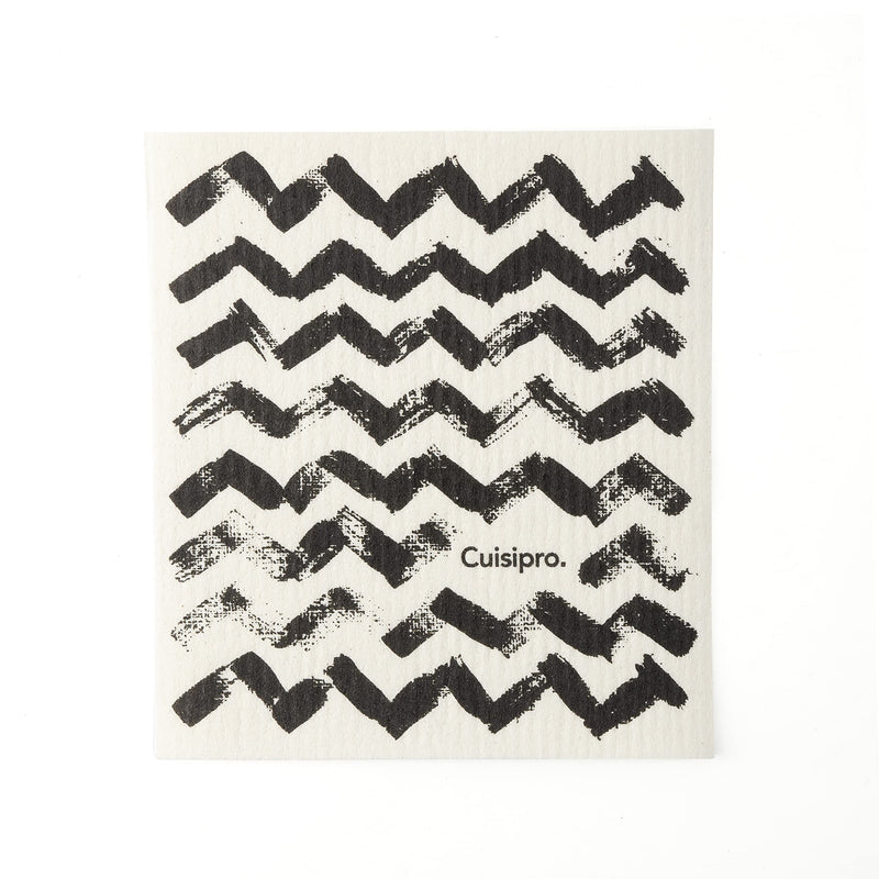 Cuisipro - All Purpose Eco-Cloth, SM 20x17x0.2cm/7.87x6.7" Black ZigZag - Limolin 