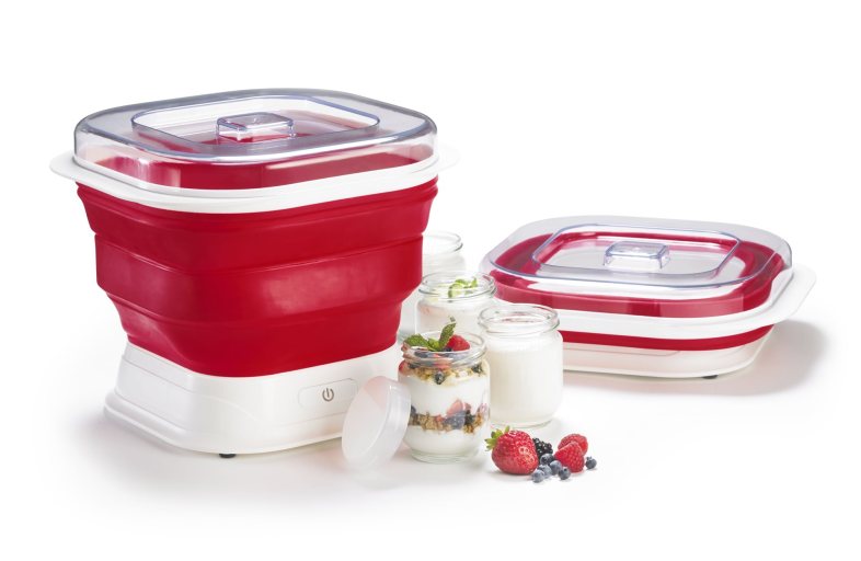 Cuisipro - Collapsible Yogurt Maker 9.7x11x6"/24.8x28.7x16cm Red (ETL) - Limolin 