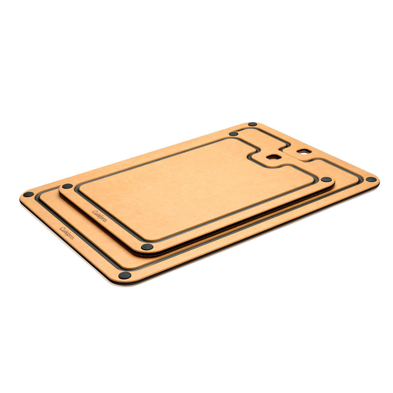 Cuisipro - Fibre Wood Boards 2pc w/Silicone Feet Natural/Slate - Limolin 