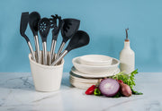 Cuisipro - Silicone Ladle 12.25"/31cm Black (LFGB Silicone) - Limolin 