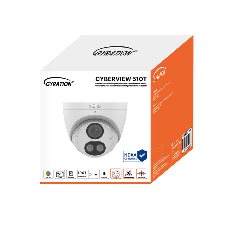 Gyration – Outdoor Network Camera CYBERVIEW 510T 5MP Intelligent Night View Fixed Turret