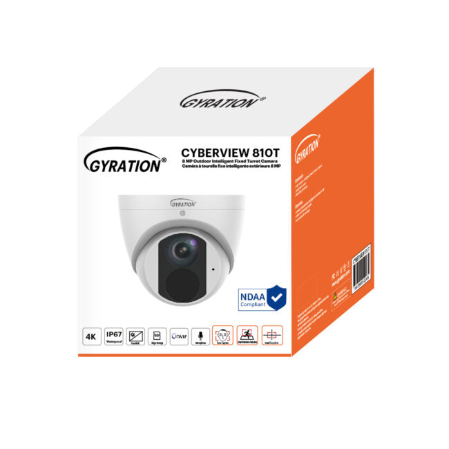 Gyration – Outdoor Network Camera CYBERVIEW 810T 8MP Intelligent Fixed Deterrence Turret