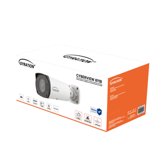 Gyration - CyberView 811B - 8 MP Outdoor Intelligent Varifocal Bullet Camera