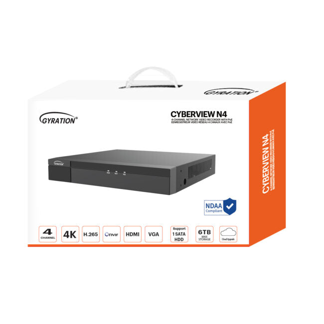 Gyration – Network Video Recorder (NVR) CYBERVIEW N4 with PoE 4-Channel Input