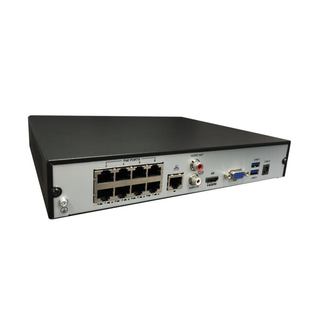 Gyration – Enregistreur vidéo réseau (NVR) CYBERVIEW N8-TAA avec entrée PoE 8 canaux - Conforme à la norme TAA
