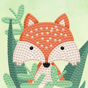 Woodland Fox - Frame Included (3.7" x 3.7" - 9.5cm x 9.5cm)
