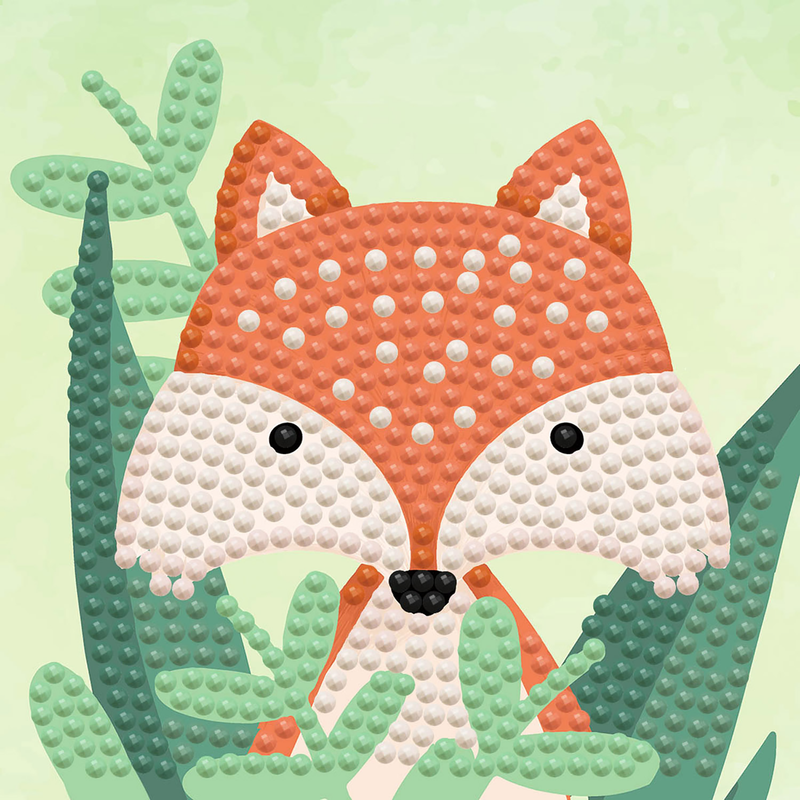 Woodland Fox - Frame Included (3.7" x 3.7" - 9.5cm x 9.5cm)