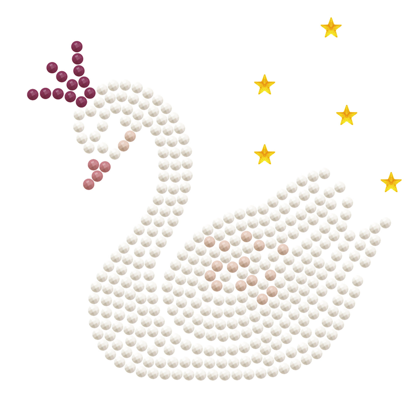 Swan Princess - Frame Included (3.7" x 3.7" - 9.5cm x 9.5cm)