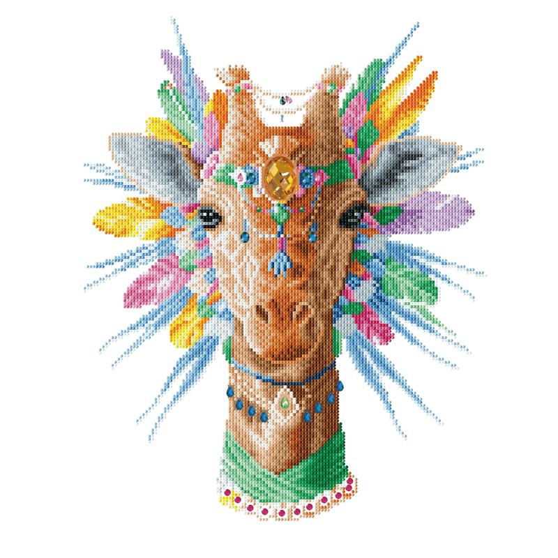 BOHEMIAN GIRAFFE (19.7" x 19.7" - 50cm x 50cm)