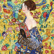 Lady With Fan (Klimt) 75X75