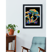 NEON MUSHROOMS (17.1" x 21.1" - 43,5cm x 53,7cm)