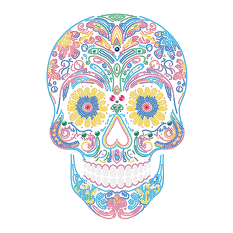 NEON SUGAR SKULL (17.1" x 21.1" - 43,5cm x 53,7cm)