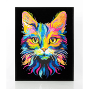 NEON CAT (17.1" x 21.1" - 43,5cm x 53,7cm)