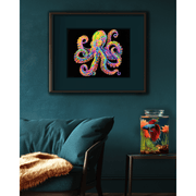 NEON OCTOPUS (17.1" x 21.1" - 43,5cm x 53,7cm)
