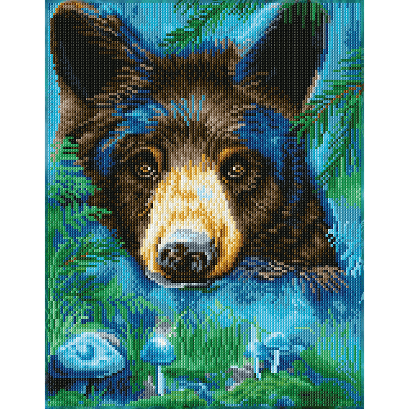 MOONLIGHT MAGIC BLACK BEAR (17.6" x 13.7 - 45cm x 35cm)