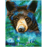 MOONLIGHT MAGIC BLACK BEAR (17.6" x 13.7 - 45cm x 35cm)