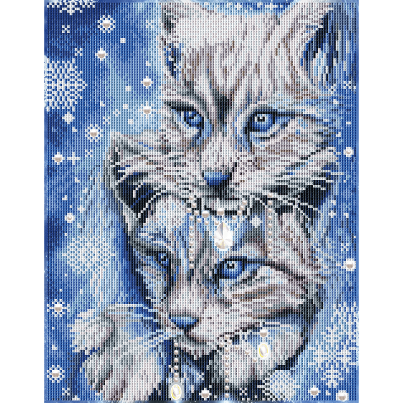 BLUE WINTER LYNX (17.6 x 13.7 - 45cm x 35cm)