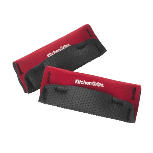 Kitchen Grips - Loop Handle Holder 13x5cm/5x2" Cherry/Black FLXaPrene 2pc Set