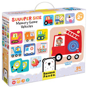Banana Panda - SUUUPER SIZE - MEMORY GAME VEHICLES 24 cards (2+) - Limolin 