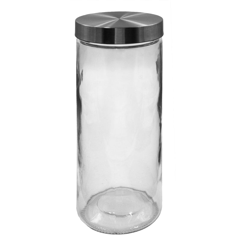 KITCHEN BASICS - Glass Canister w/twist off lid Round 2100ml/71oz