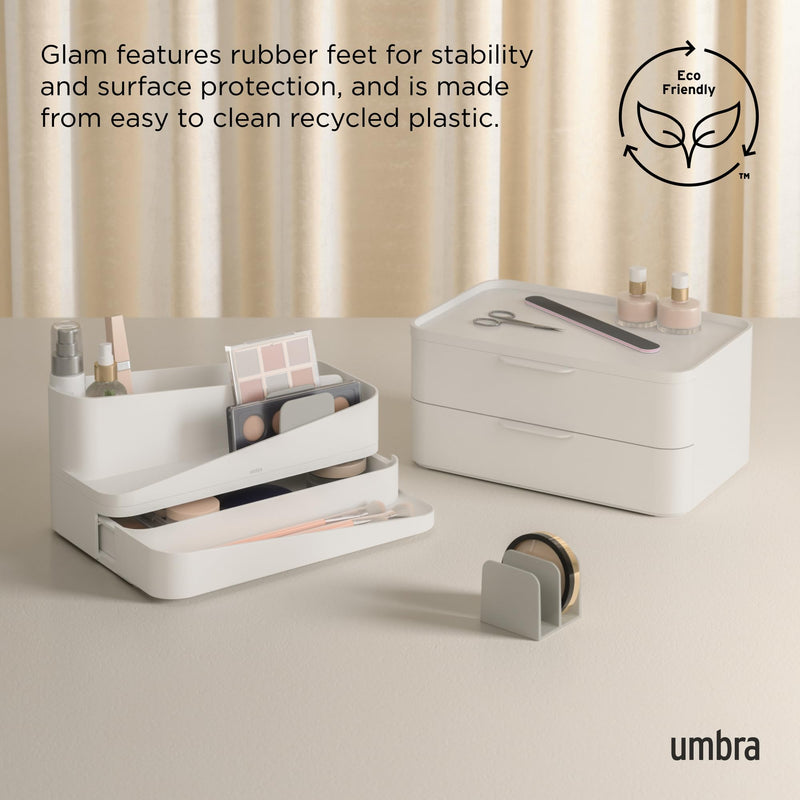 UMBRA - Glam Cosmetic Organizer Large _ White-Grey