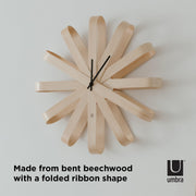 UMBRA - Ribbonwood Wall Clock _ Natural