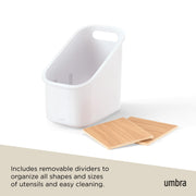 UMBRA - Bellwood Utensil Holder _ White-Natural