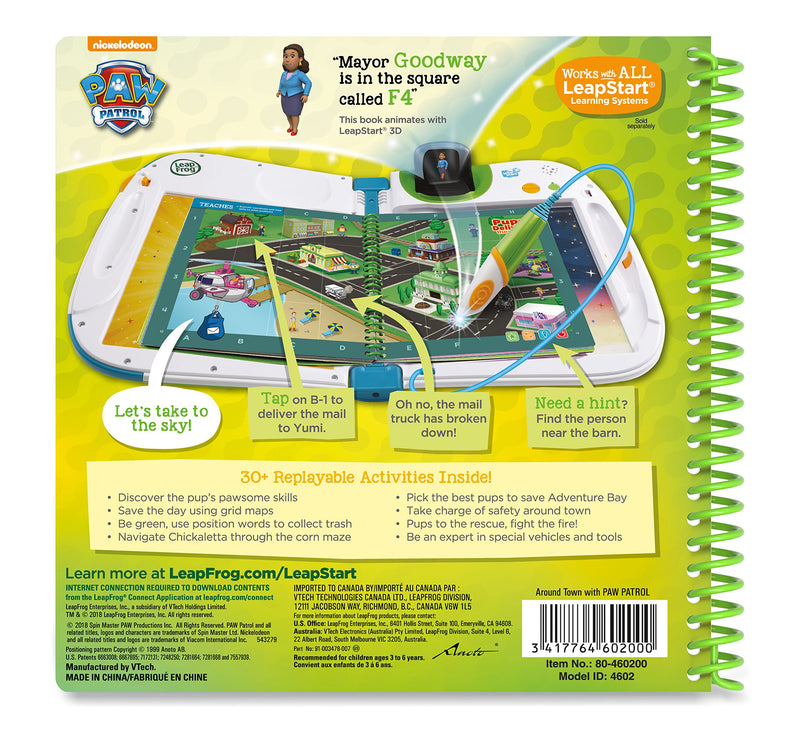 Leapfrog - LeapStartPre-K (Level 2) Around Town with Paw Patrol.Jobs, Places & Problem Solving Activity Book