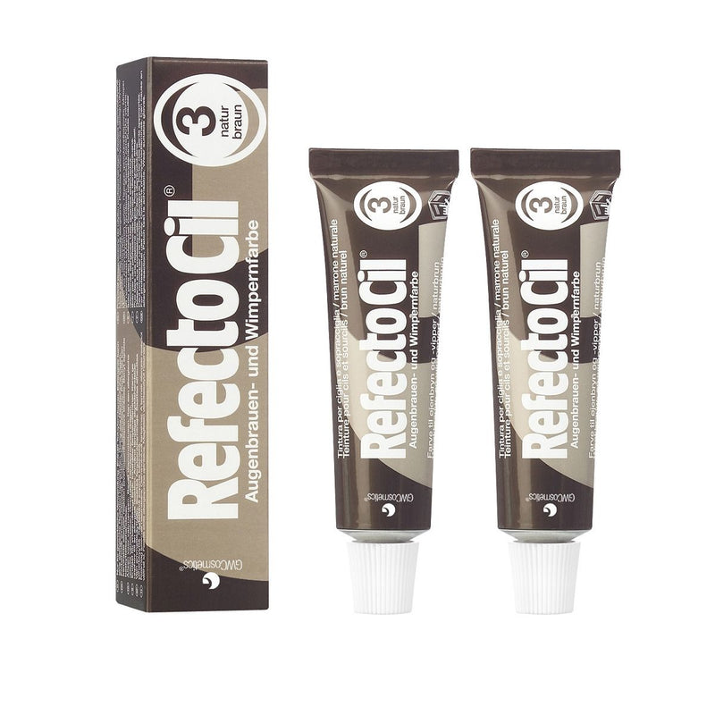 RefectoCil Natural Brown No. 3 lash and brow tint duo