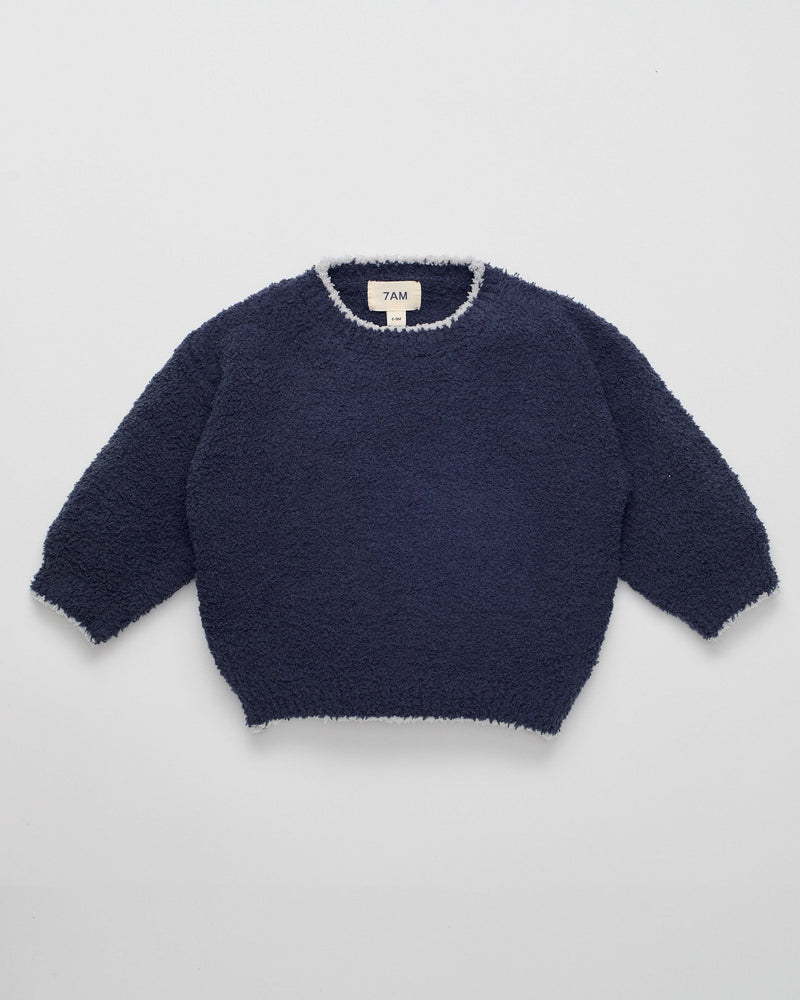 7AM - Boxy Sweater - Navy - 2-3T